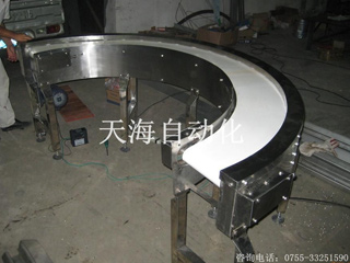 Turning belt conveyor